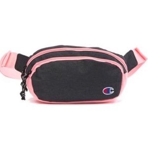 Champion Forever Champ Signal Fanny Pack Bag Pink Gray New